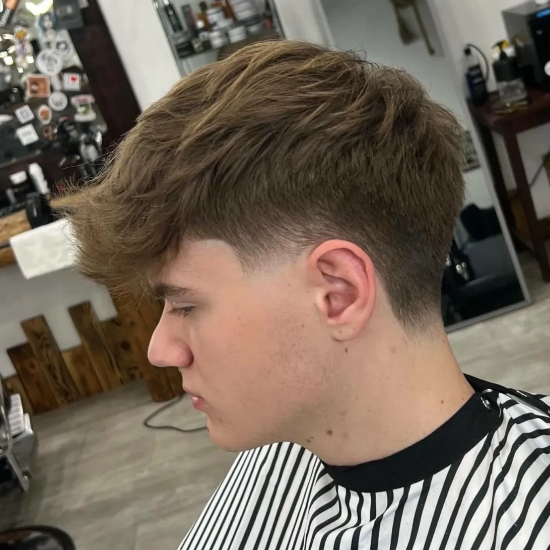 Strzyżenie męskie — taper fade wykonany w THE ONE Barbershop Wadowice